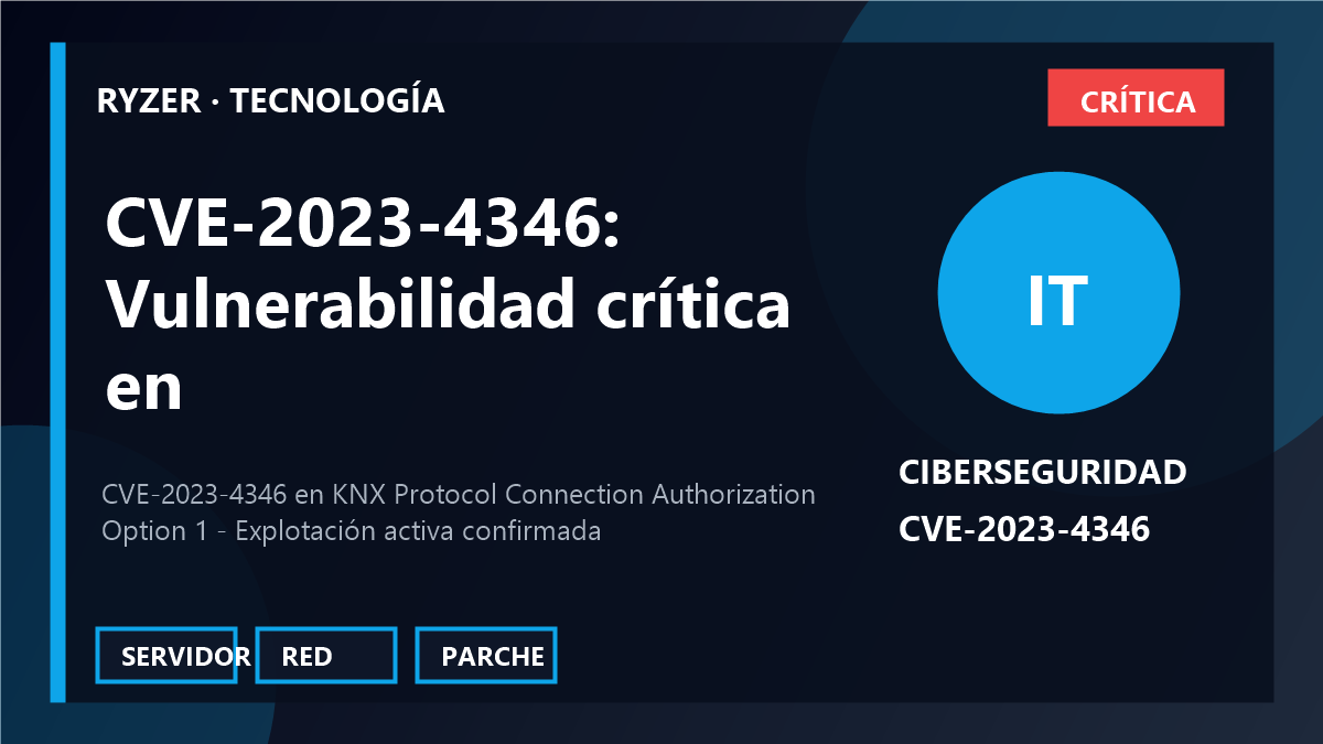 CVE-2023-4346: Vulnerabilidad crítica en KNX Protocol Connection Authorization Option 1