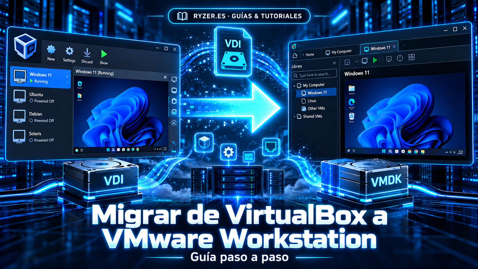 Cómo migrar una máquina virtual de VirtualBox a VMware Workstation paso a paso