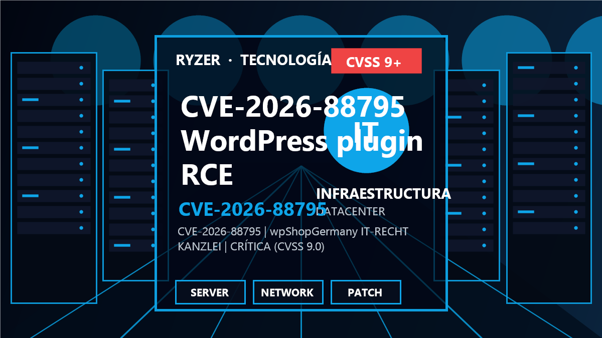 CVE-2026-88795: RCE crítica en plugin WordPress wpShopGermany IT-RECHT KANZLEI