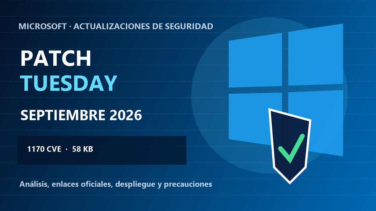 Resumen visual del Patch Tuesday de septiembre de 2026