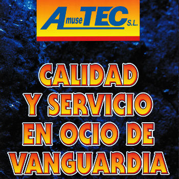 Flyer de época que muestra el interior de un salón recreativo, útil para ambientar la escena.