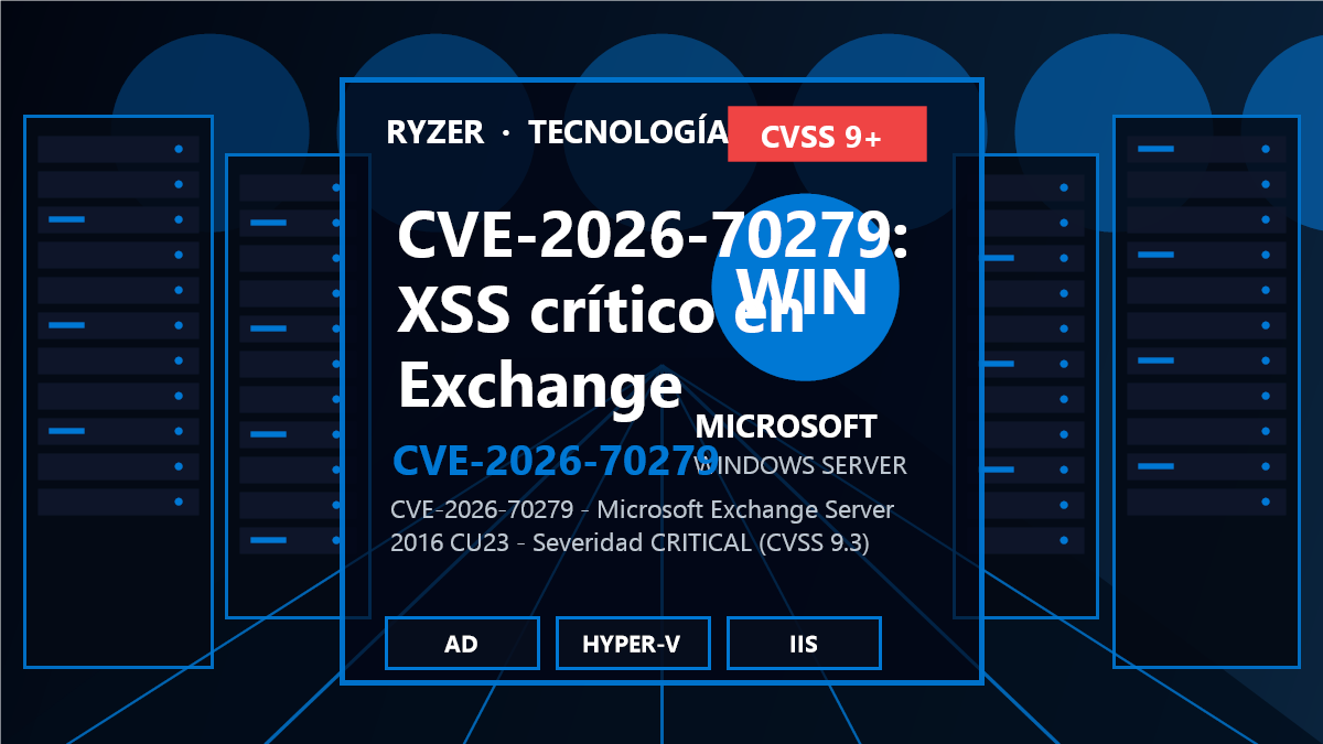 CVE-2026-70279: XSS crítico en Exchange Server 2016 CU23